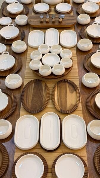 76 PARÇA AKASYA PORSELEN 5 ÇAYI & KAHVALTI SET (KİŞİ ADEDİNİ SEÇİNİZ)