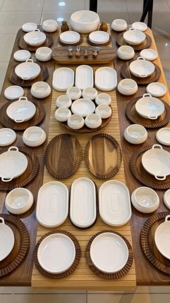 76 PARÇA AKASYA PORSELEN 5 ÇAYI & KAHVALTI SET (KİŞİ ADEDİNİ SEÇİNİZ)