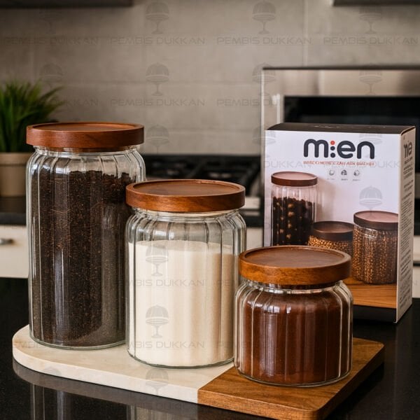 3LÜ MENNY TEZGAH ÜSTÜ KAVANOZ SET (073)