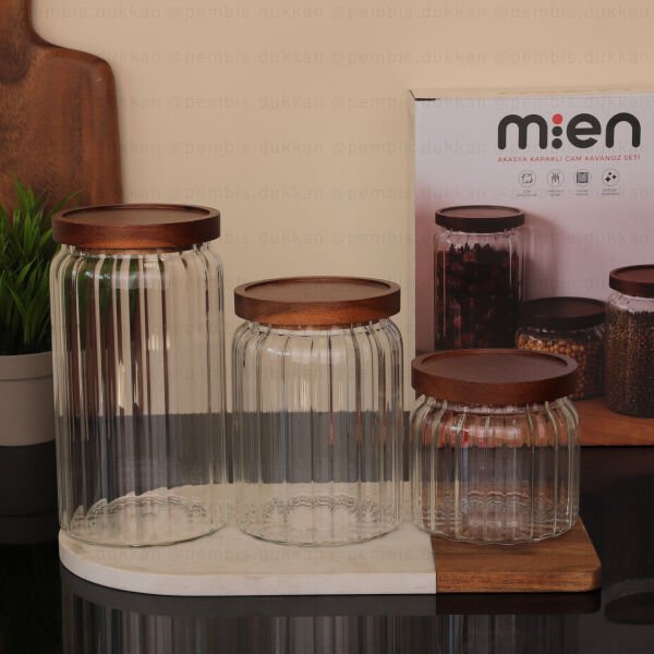 3LÜ MENNY TEZGAH ÜSTÜ KAVANOZ SET (073)
