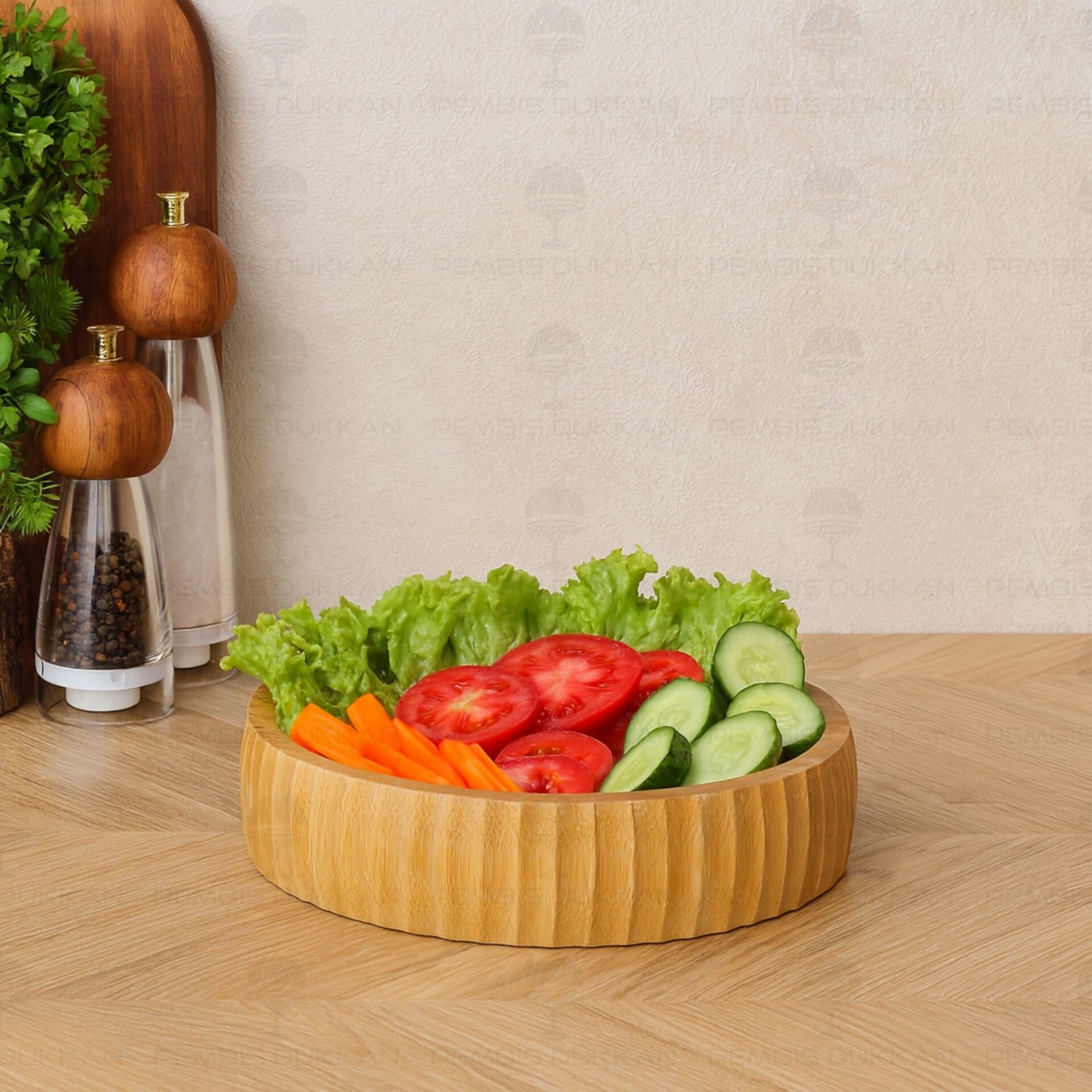 BAMBU ŞERİT KENARLI MISIR - CİPS & SALATA SERVİS, KASE (868)