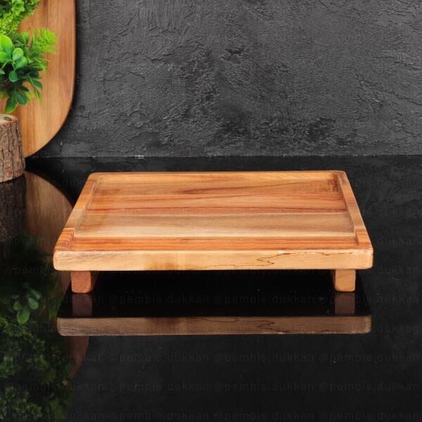 AKASYA 26CM KARE PEYNİR TABAĞI & SUNUM STAND (8B70)