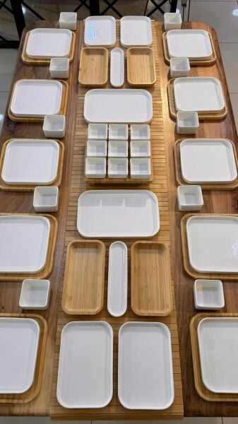 BAMBU PORSELEN KAHVALTI SET NO 15 (KİŞİ ADEDİ SEÇİNİZ)