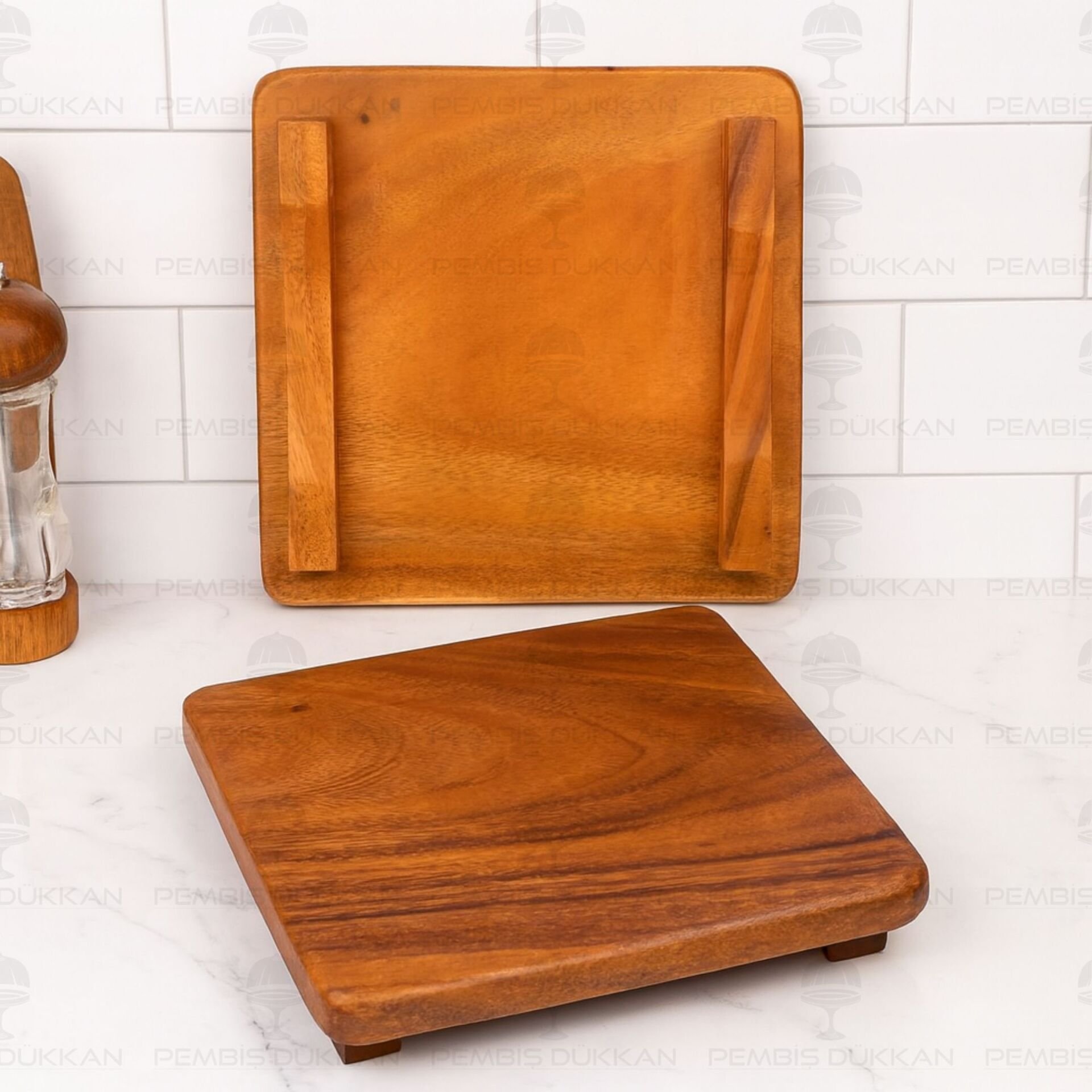 FİLİPİN AKASYASI 24CM KARE PEYNİR TABAĞI & SUNUM STAND (AKS139)