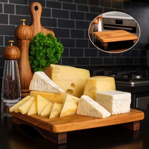 FİLİPİN AKASYASI 24CM KARE PEYNİR TABAĞI & SUNUM STAND (AKS139)