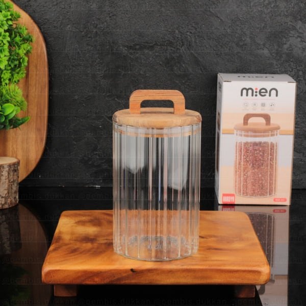 NOVA 950ML AKASYA KAPAKLI, ÇİZGİLİ KAVANOZ (BOR071)