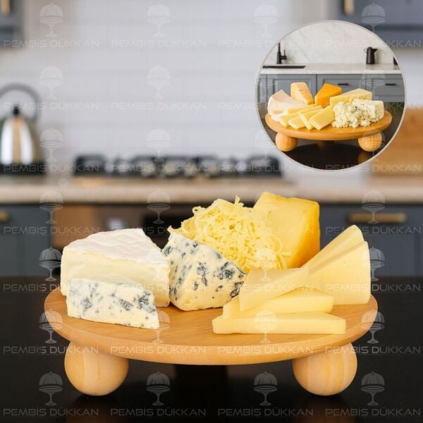 BAMBU YUVARLAK 27CM TOP AYAKLI NORA SUNUMLUK KÜÇÜK BOY(984)