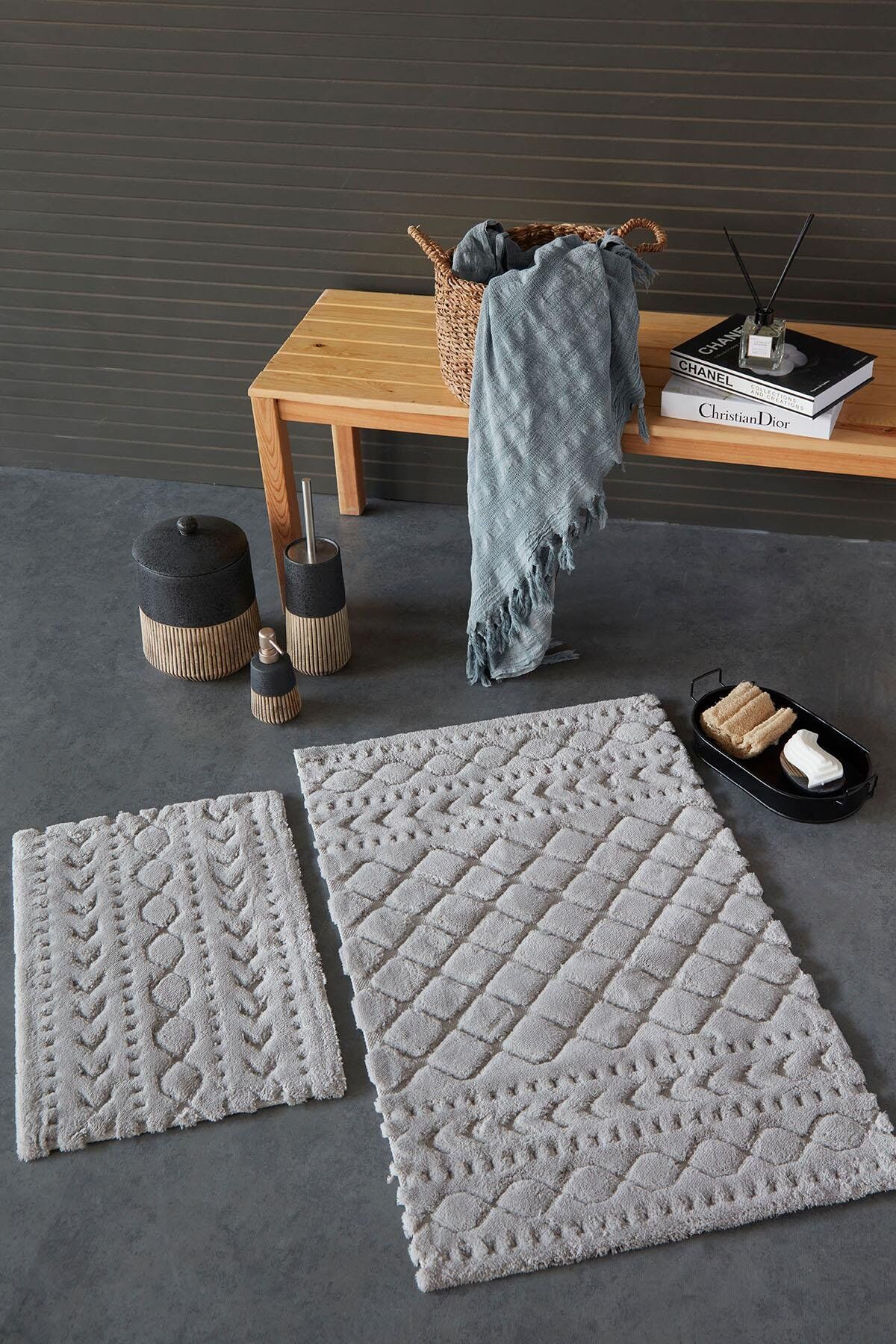 HCW AZTECH PASPAS SETİ GRİ / 40x60-60x100CM