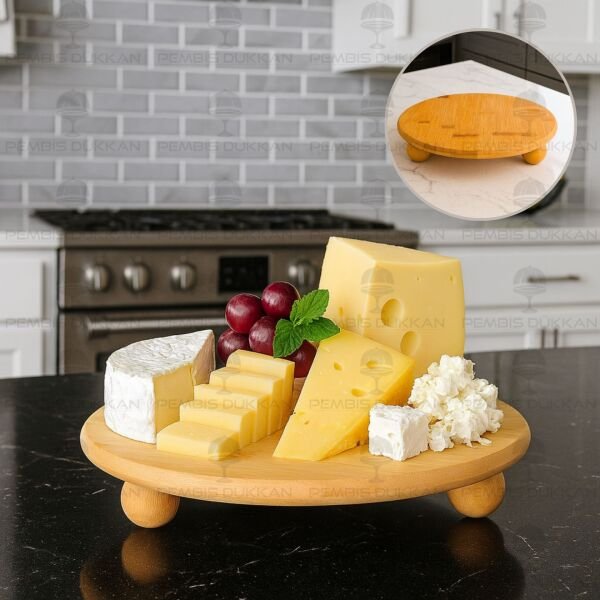 BAMBU 27CM MİNA KÜÇÜK TOP AYAKLI, PEYNİR TABAĞI & SUNUM STAND (1090)