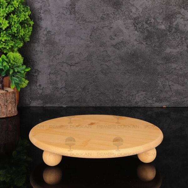BAMBU 27CM MİNA KÜÇÜK TOP AYAKLI, PEYNİR TABAĞI & SUNUM STAND (1090)