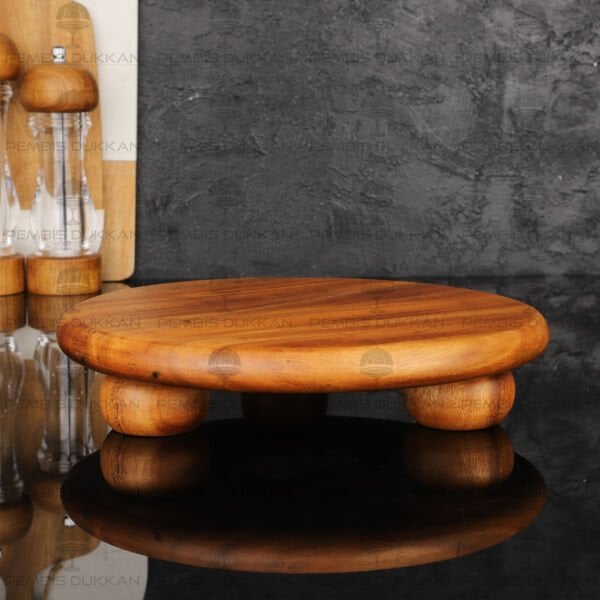 FİLİPİN AKASYASI 25CM KÜÇÜK TOP AYAKLI, PEYNİR TABAĞI & SUNUM STAND (AKS143)