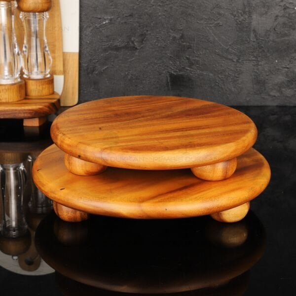 FİLİPİN AKASYASI 25CM KÜÇÜK TOP AYAKLI, PEYNİR TABAĞI & SUNUM STAND (AKS143)