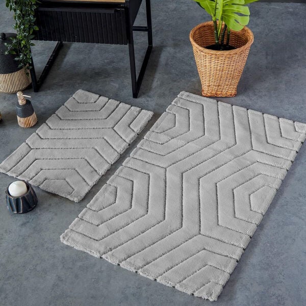 HCW PLAİD PASPAS SETİ GRİ / 40x60-60x100CM