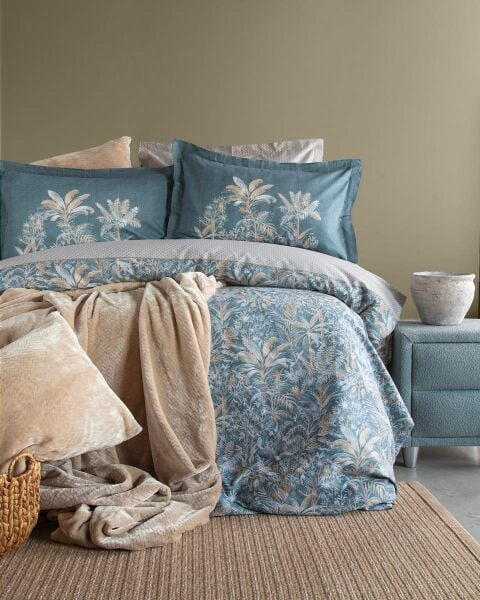 TAMMY BEJ ÇİFT KİŞİLİK YATAK ÖRTÜLÜ NEVRESİMLİ SET