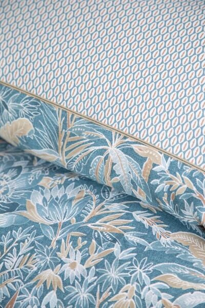 TAMMY BEJ ÇİFT KİŞİLİK YATAK ÖRTÜLÜ NEVRESİMLİ SET