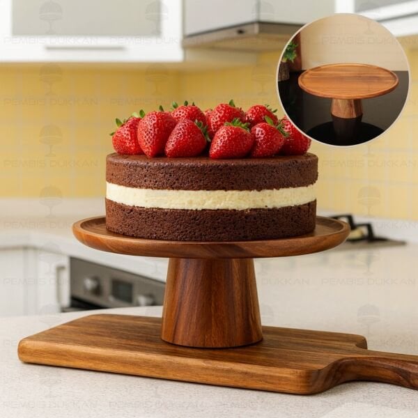 AKASYA 25CM AYAKLI SUNUM & KEK, PASTA STANDI (7B137)