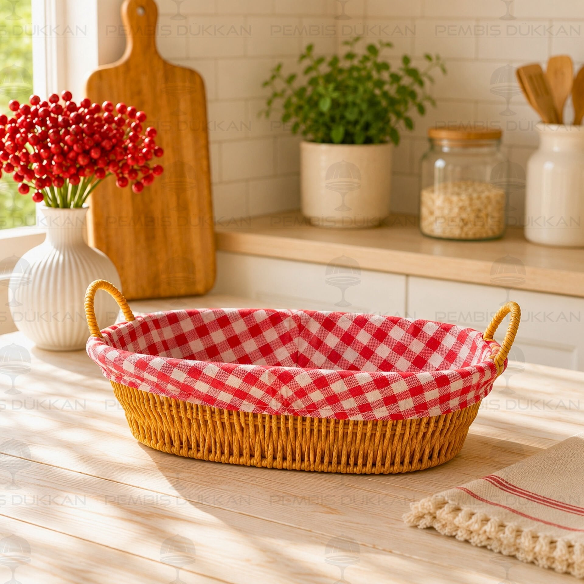 OVAL RATTAN BEZLİ EKMEKLİK (9T11)