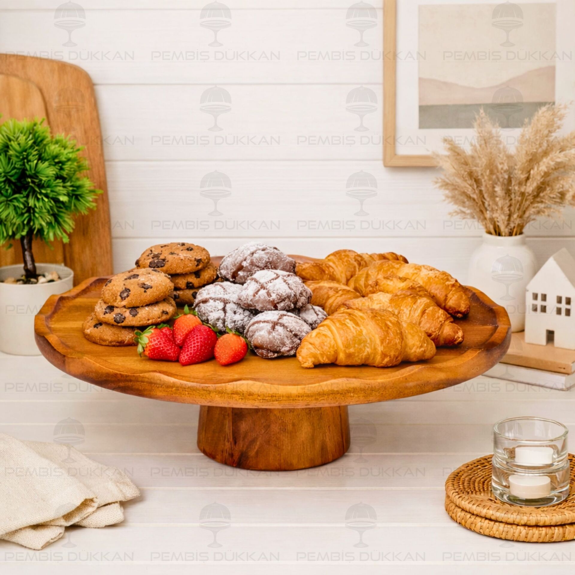 AKASYA 30CM MERY AYAKLI SUNUM & KEK, PASTA STANDI (7B142)