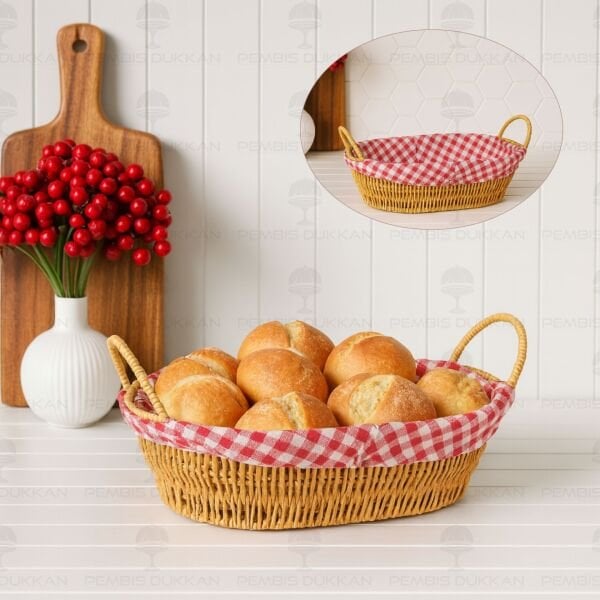 OVAL RATTAN BEZLİ EKMEKLİK (9T11)