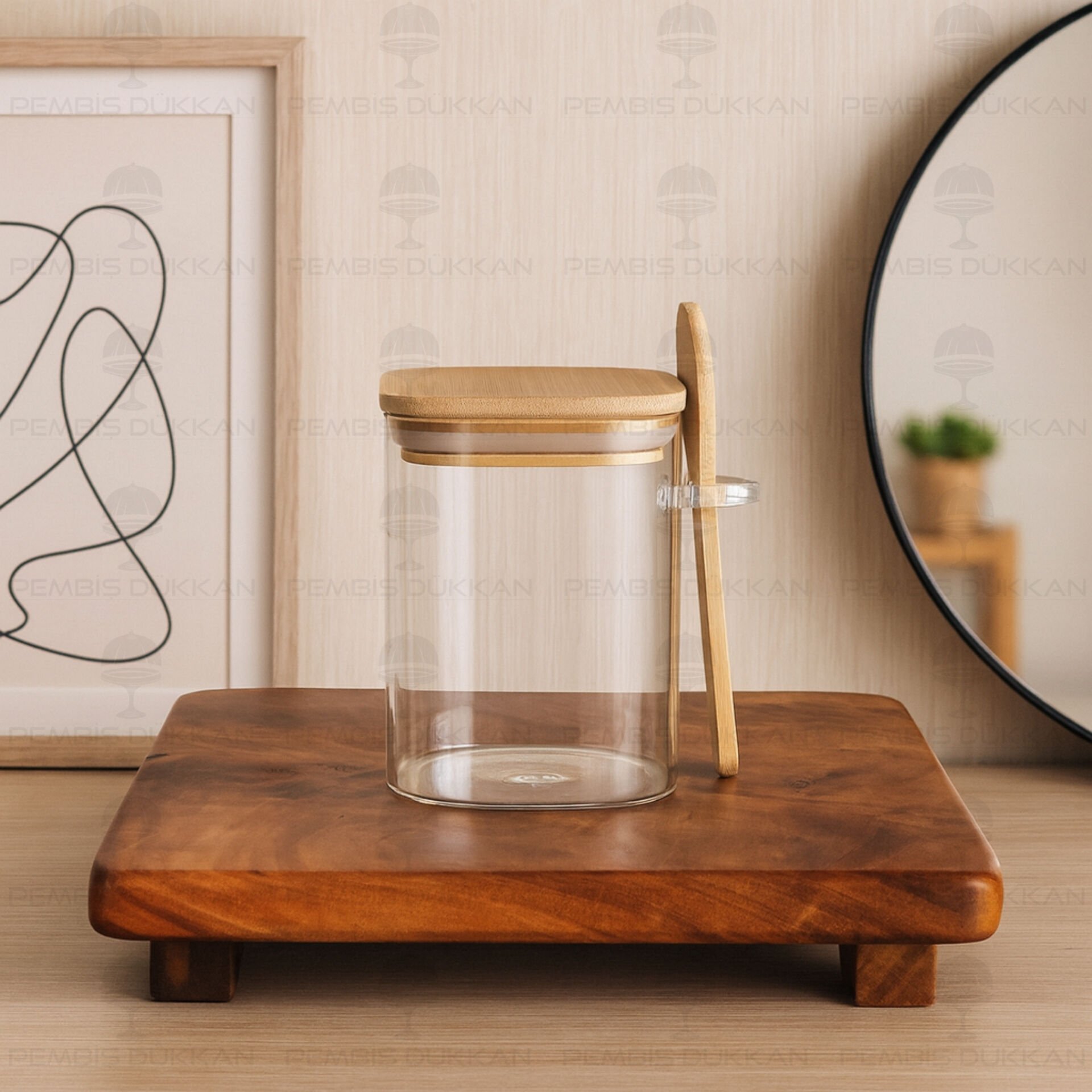 500 ML KARE KAŞIKLI BAHARATLIK & TUZ KABI (1344)