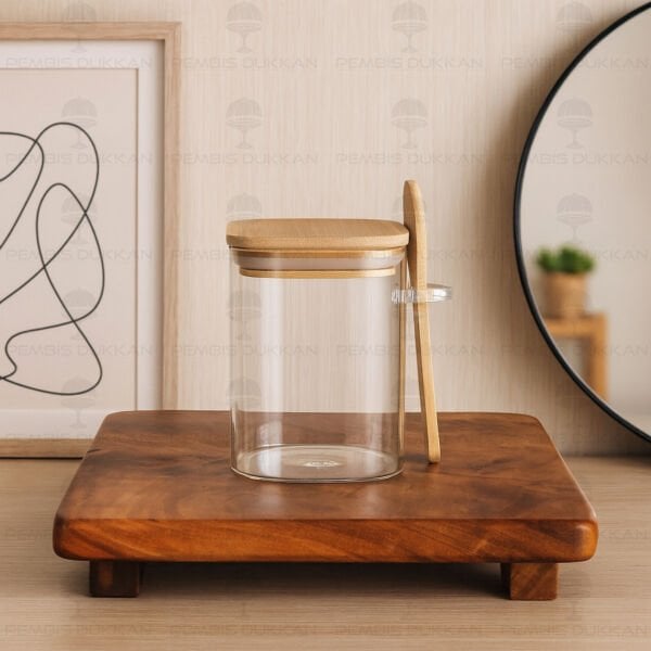 500 ML KARE KAŞIKLI BAHARATLIK & TUZ KABI (1344)