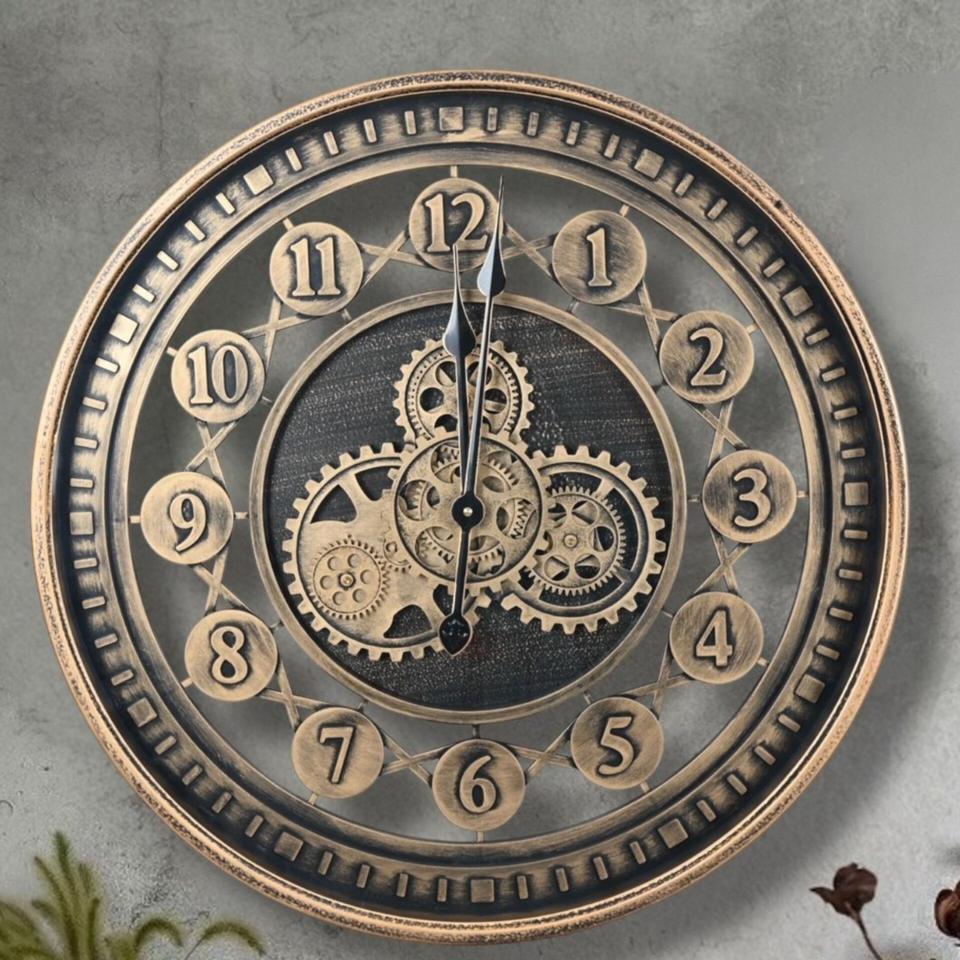 ÇARKLI DUVAR SAATİ 59 CM (4386)