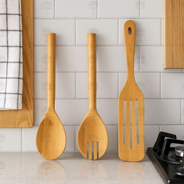 BAMBU 3LÜ KAŞIK & SPATULA SET (7B153-7B157)