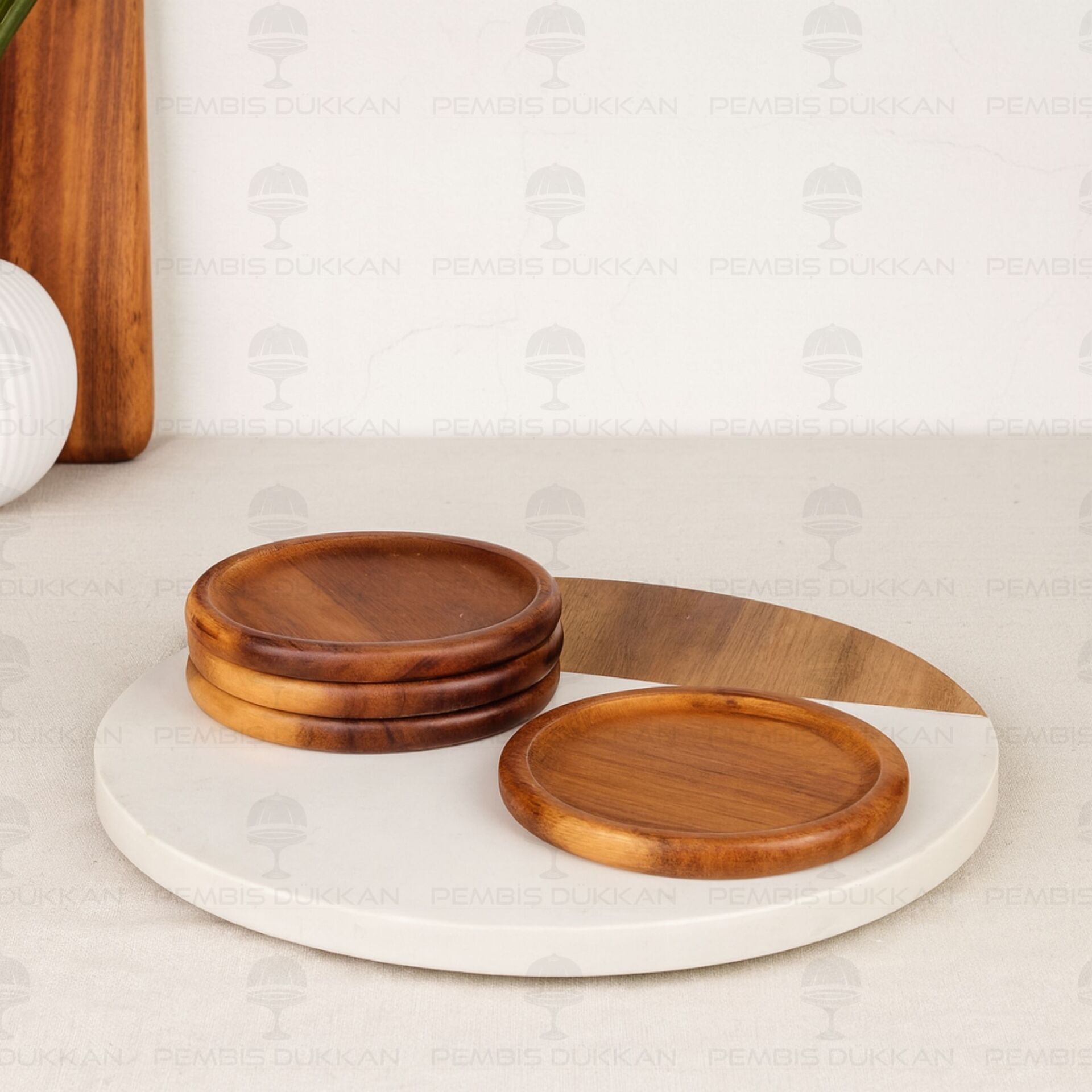 1 ADET AKASYA KUPA & BARDAK ALTLIĞI (7B221)