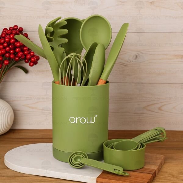 MAYLİS BAMBU SAPLI SİLİKON PİŞİRME GEREÇLERİ SETİ