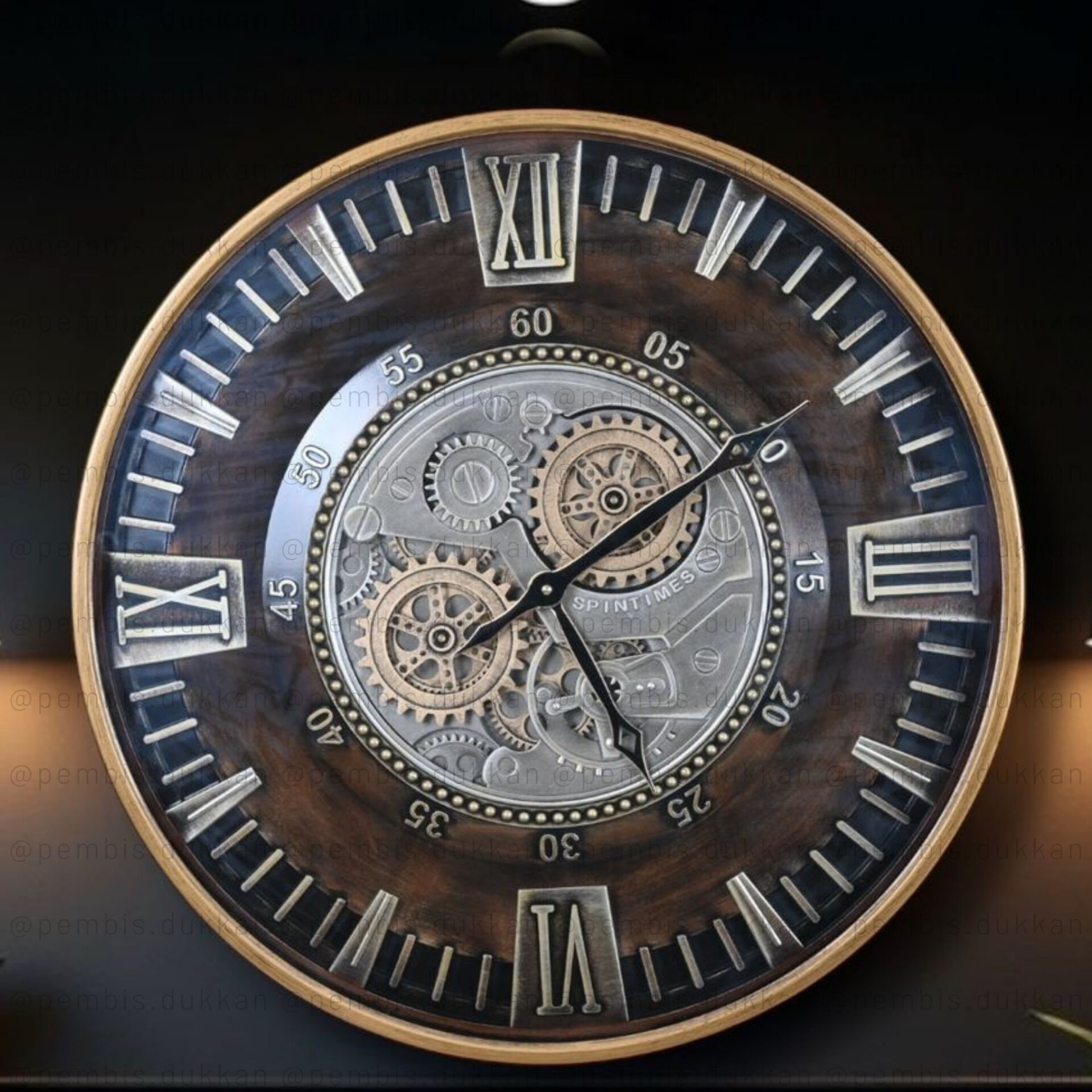 ÇARKLI DUVAR SAATİ 59 CM (4390)
