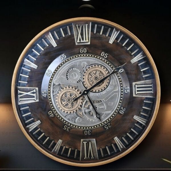 ÇARKLI DUVAR SAATİ 59 CM (4390)