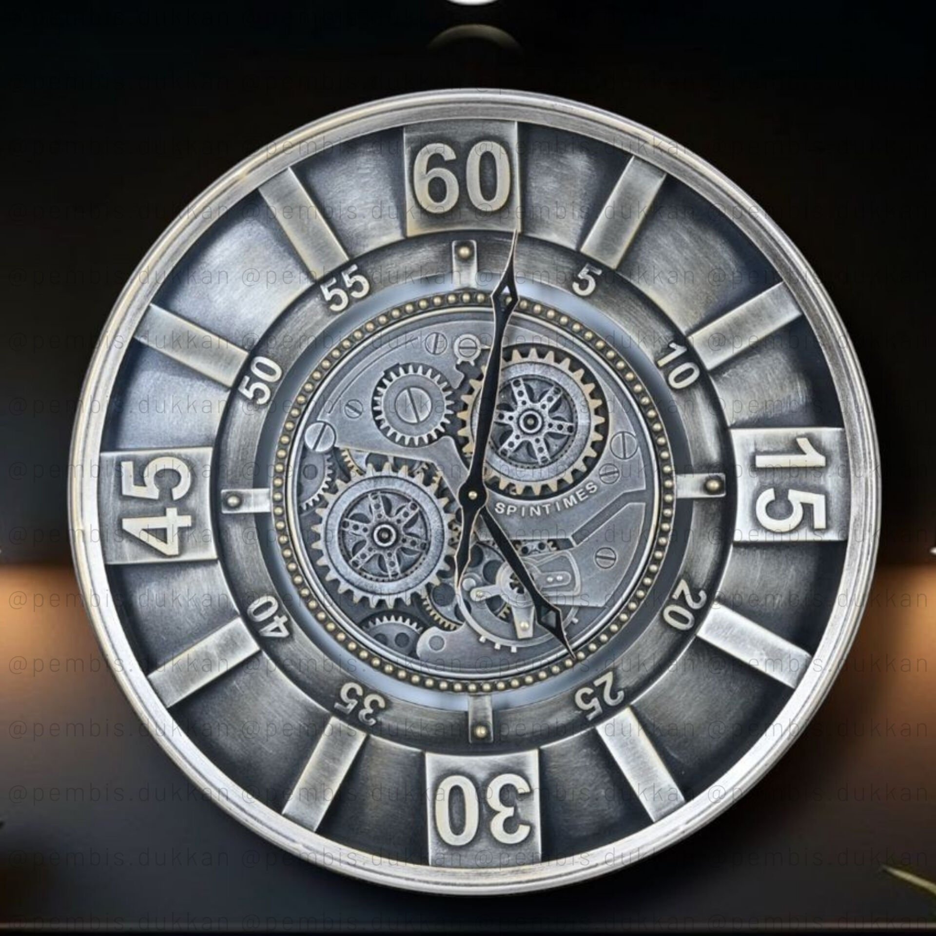 ÇARKLI DUVAR SAATİ 59 CM (4392)