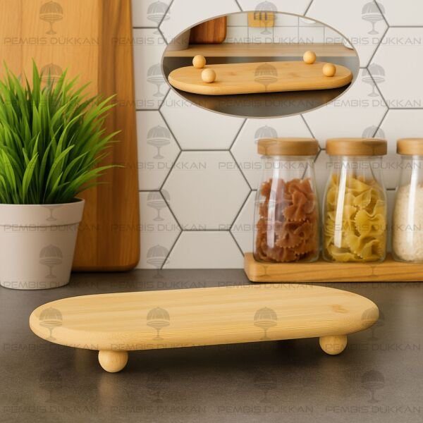 BAMBU OVAL TOP AYAKLI İNCE YAĞDANLIK ALTLIĞI (1526)