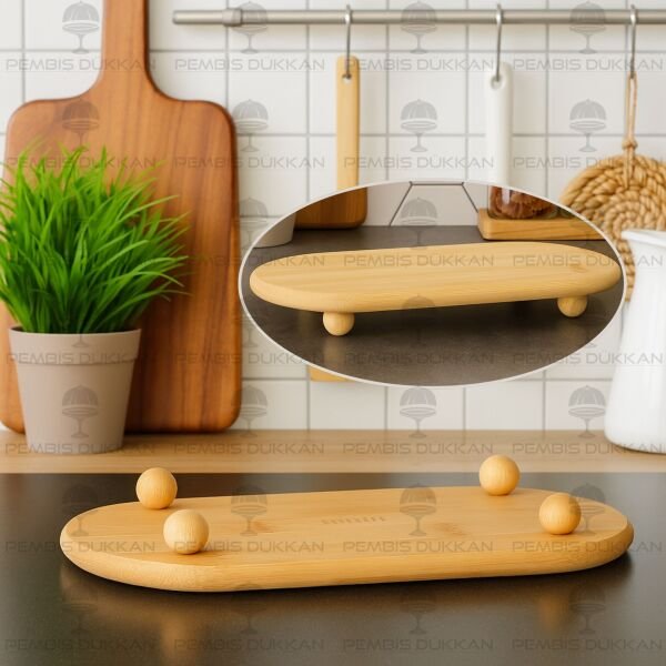 BAMBU OVAL TOP AYAKLI İNCE YAĞDANLIK ALTLIĞI (1S26)