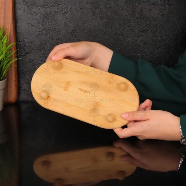 BAMBU OVAL TOP AYAKLI İNCE YAĞDANLIK ALTLIĞI (1S26)