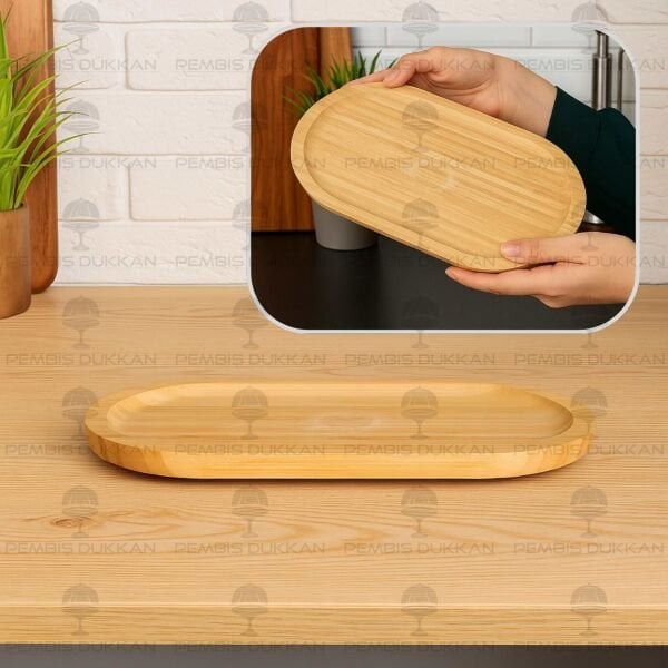 1 ADET THN OVAL BAMBU(26*14*1,50CM)