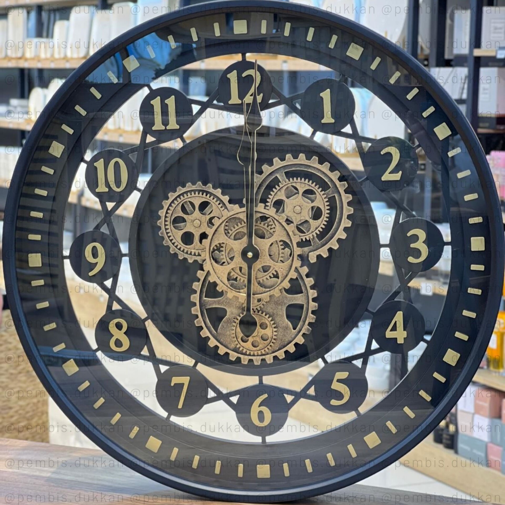 ÇARKLI DUVAR SAATİ 59 CM (4387)