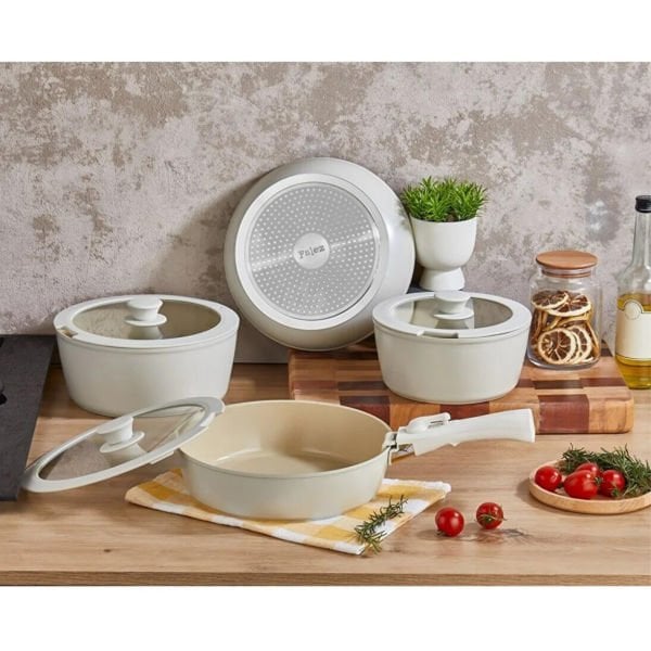 BONDY AMERCOOK 11 PARÇA TAK ÇIKAR KREM TENCERE SET