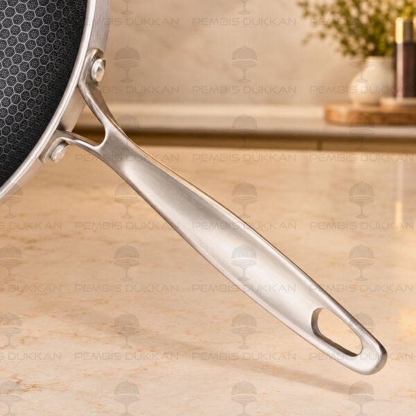 Leggno 30 cm Elite Pro 3Ply Petek Tabanlı Wok Tava