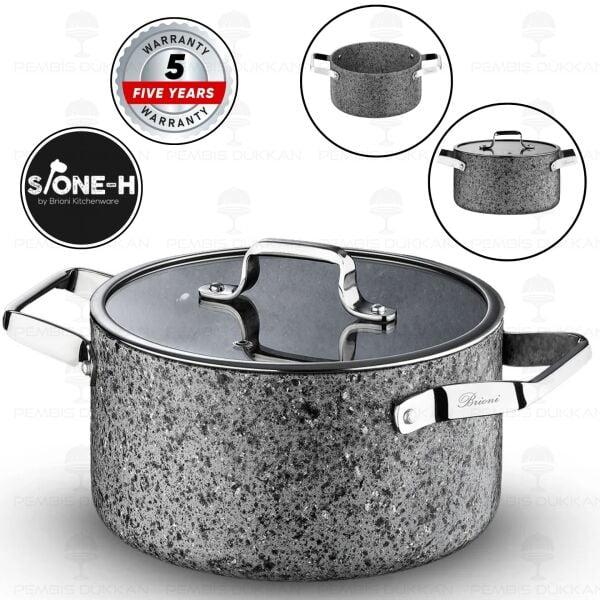 BRİONİ STONE-H 32 CM DERİN TENCERE