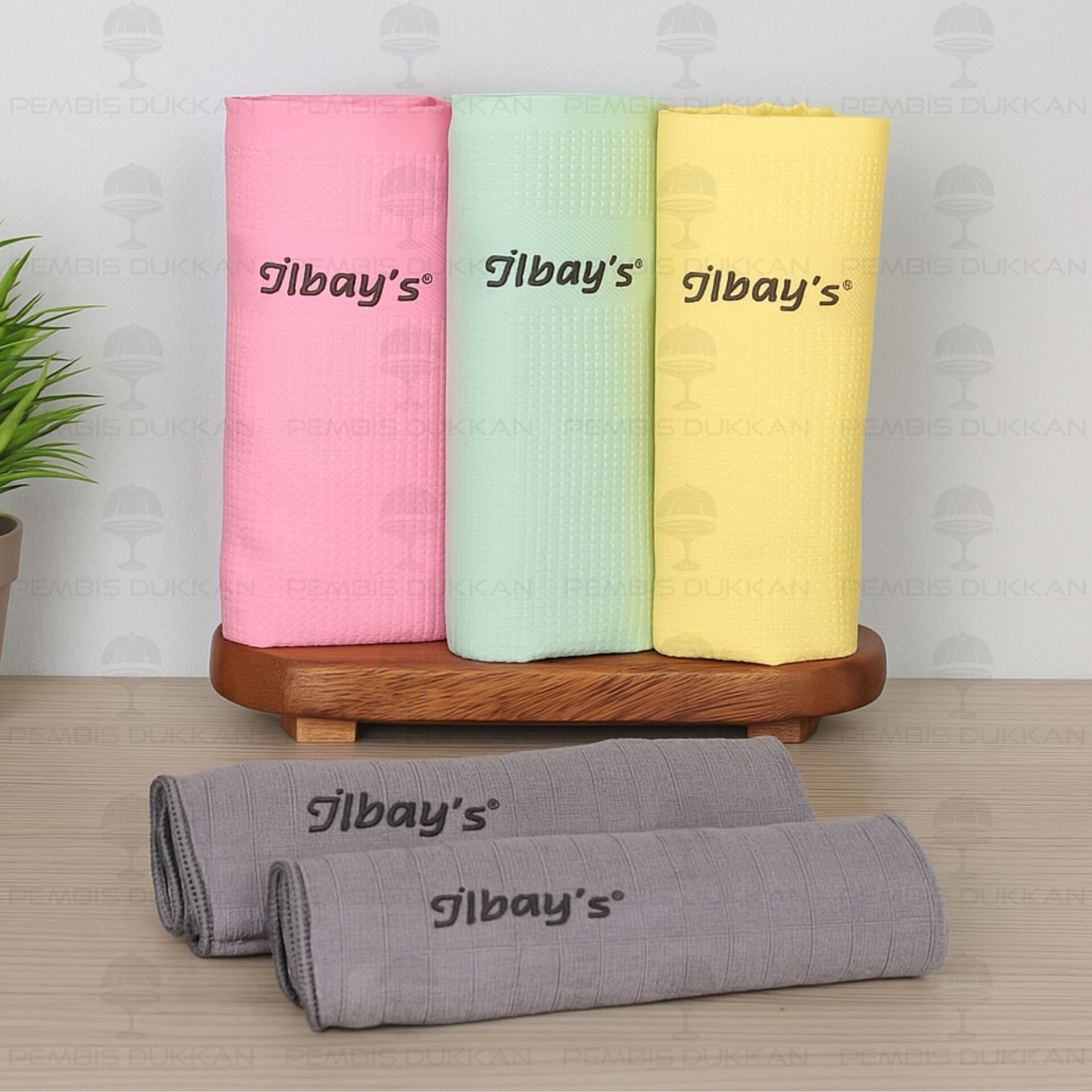 İLBAYS 5Lİ MİKROFİBER BEZ (PEMBE-YEŞİL-SARI-GRİ)