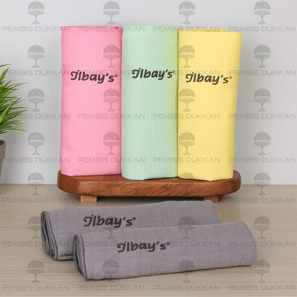 İLBAYS 5Lİ MİKROFİBER BEZ (PEMBE-YEŞİL-SARI-GRİ)