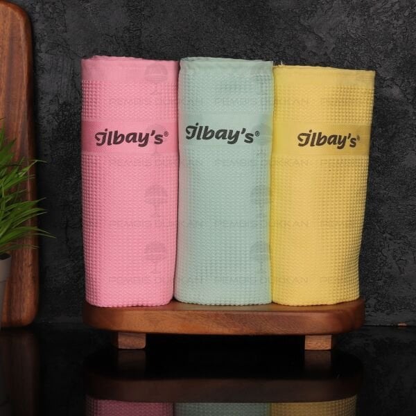 İLBAYS 3LÜ MİKROFİBER BEZ (PEMBE-YEŞİL-SARI)
