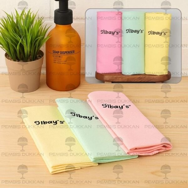 İLBAYS 3LÜ MİKROFİBER BEZ (PEMBE-YEŞİL-SARI)