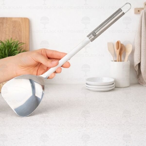 ZWILLING Pro Wok Spatula | Metalik Gri | 18/10 Paslanmaz Çelik | 37 cm 37160012