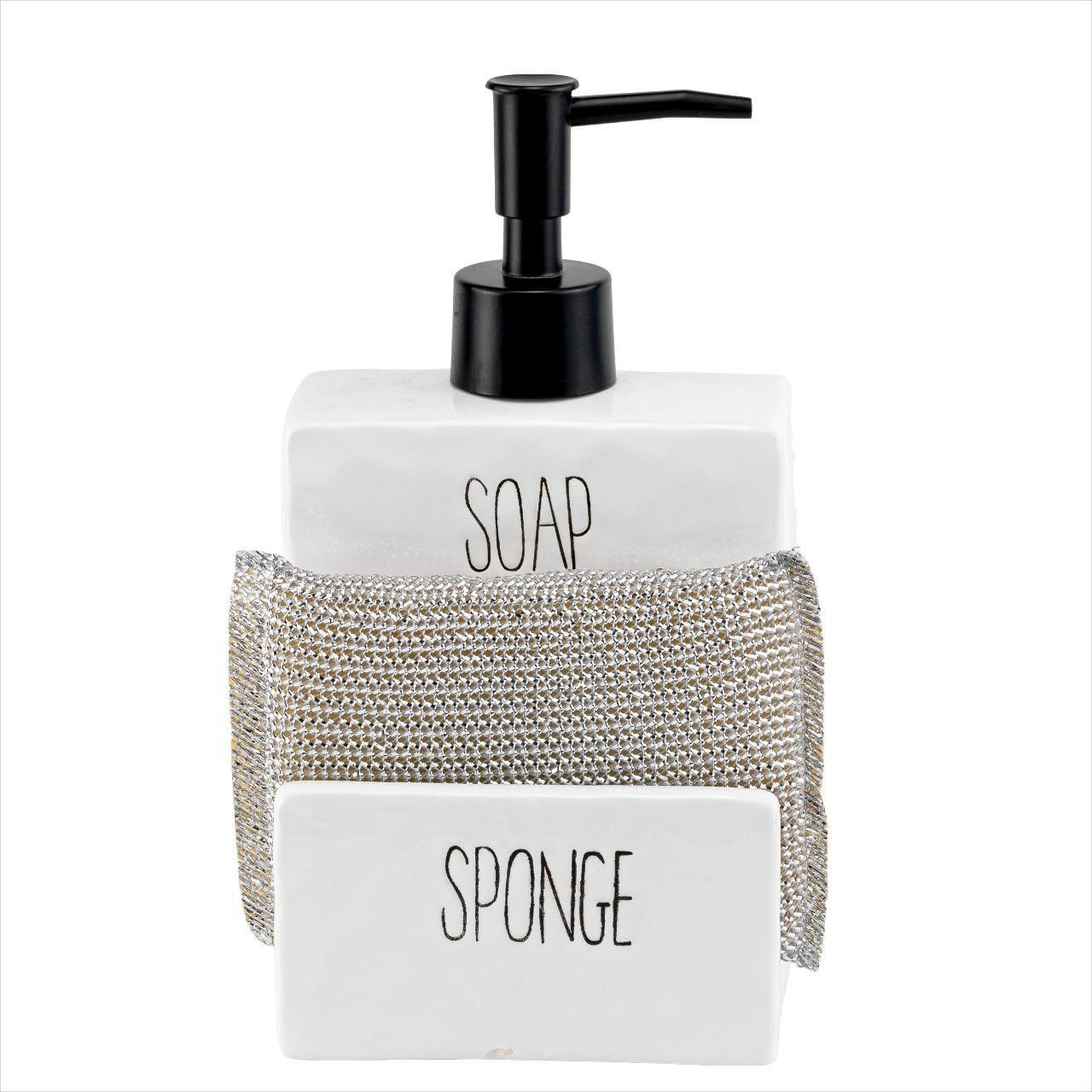 SAPONE WHİTE SIVI SABUNLUK SÜNGERLİKLİ (16741)
