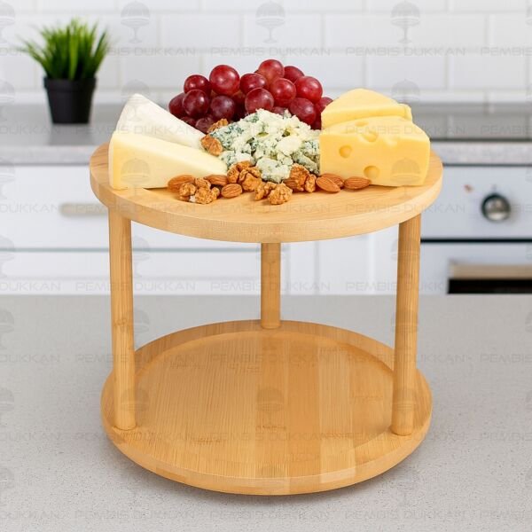 Pembiş Dükkan | BAMBU 2 KATLI DÖNER MEKANİZMALI STAND & ORGANİZER