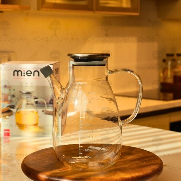 Tess Metal Kapaklı 1000ml Yağdanlık (Gla016)