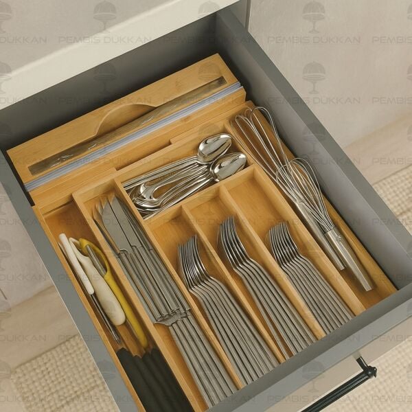 BAMBU AYARLANABİLİR ÇEKMECE İÇİ KAŞIKLIK (316)