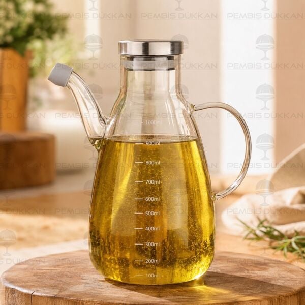Milagra Metal Kapaklı 1000ml Yağdanlık (Gla017)